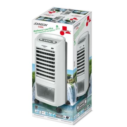 JOHNSON - Rafraîchisseur d'air portable COOL 65W/230V blanc/gris