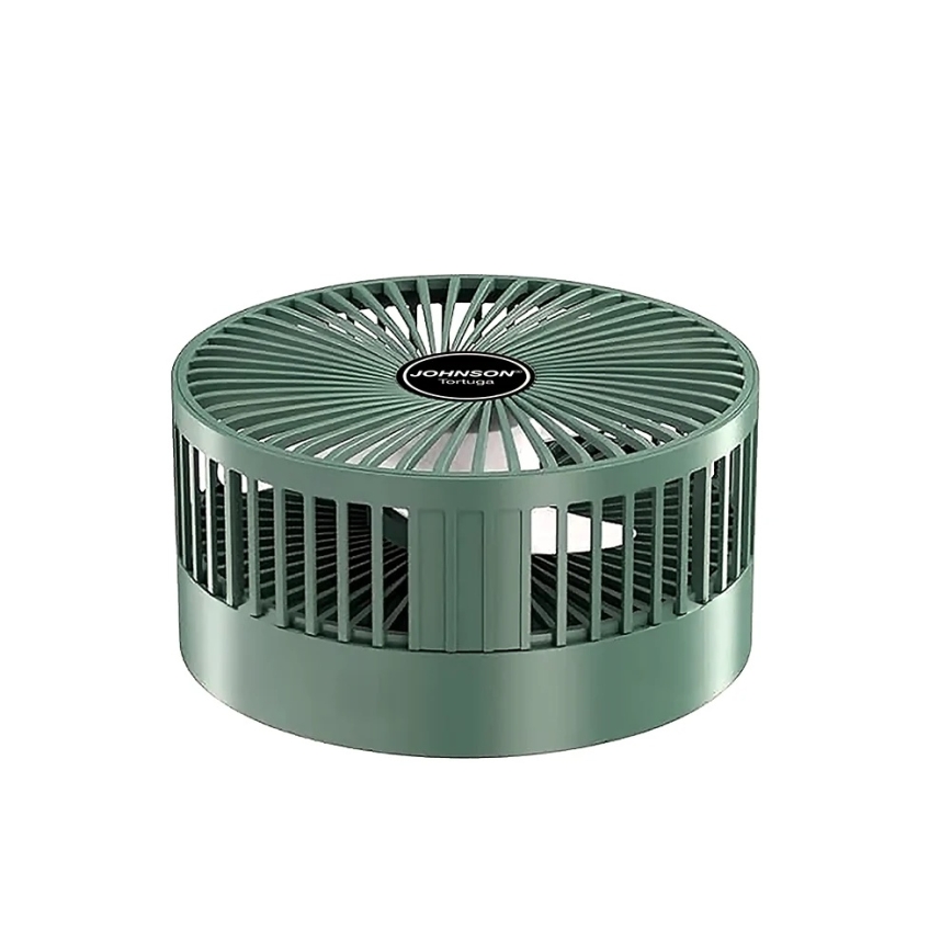 JOHNSON - Ventilateur de bureau rechargeable TORTUGA 5W/3,7V 1200 mAh Ø 16,5 cm vert