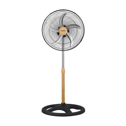 JOHNSON - Ventilateur sur pied 3 en 1 WOOD 80W/230V Ø 50 cm noir/beige