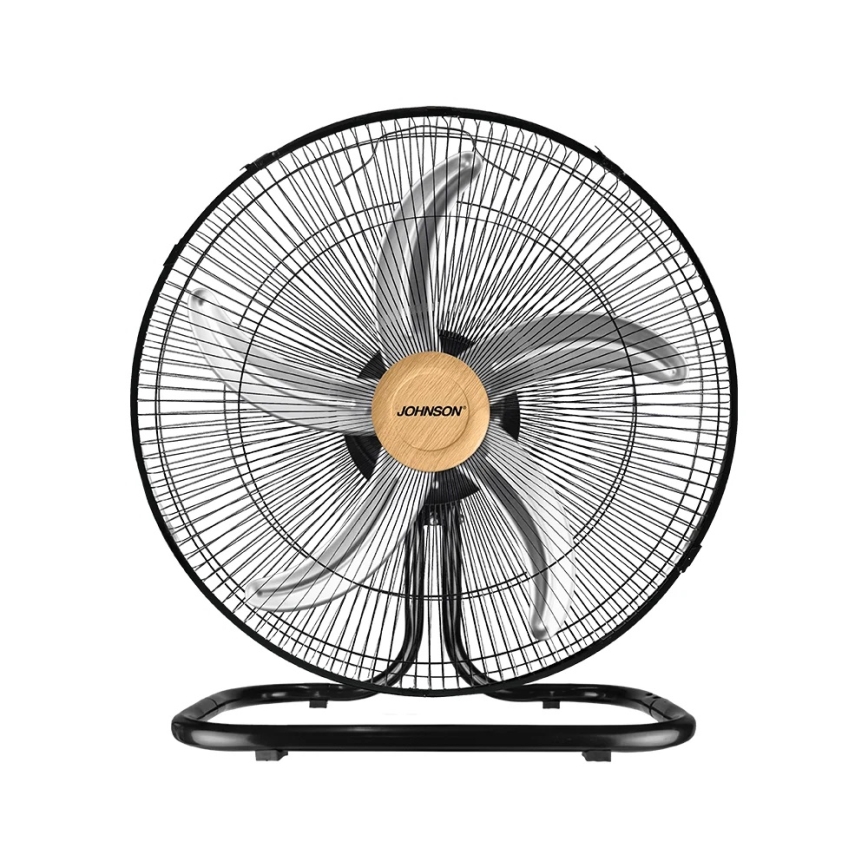 JOHNSON - Ventilateur sur pied 3 en 1 WOOD 80W/230V Ø 50 cm noir/beige