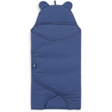 Jollein - Couverture à langer en coton BASIC STRIPE 100x105 cm Jeans Blue