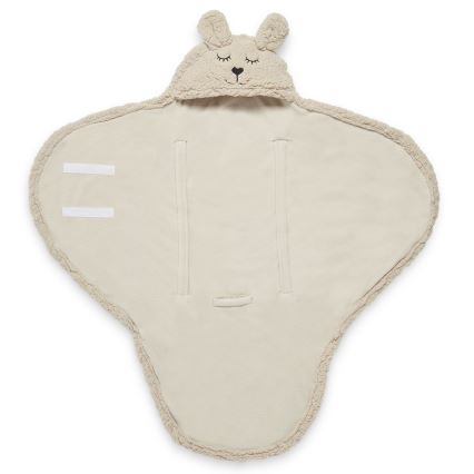 Jollein - Couverture à langer fleece Bunny 100x105 cm Nougat