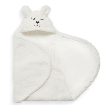 Jollein - Couverture à langer fleece Bunny 100x105 cm Off White