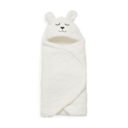 Jollein - Couverture à langer fleece Bunny 100x105 cm Off White