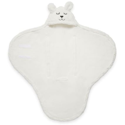 Jollein - Couverture à langer fleece Bunny 100x105 cm Off White