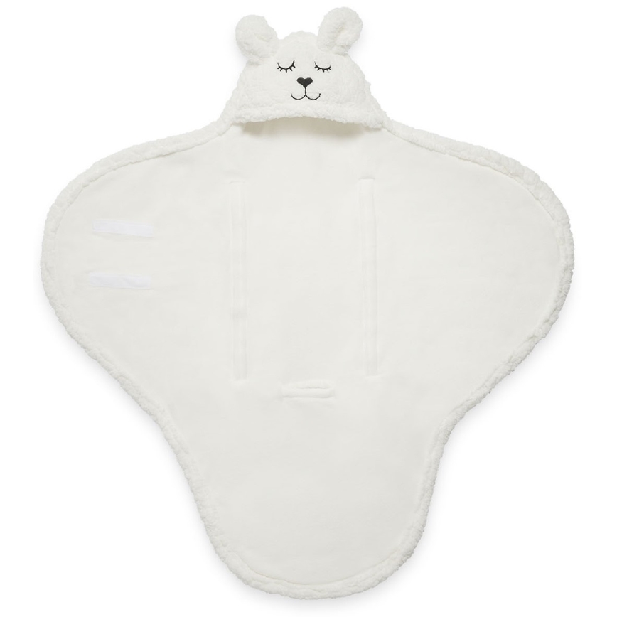 Jollein - Couverture à langer fleece Bunny 100x105 cm Off White