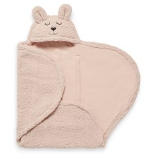 Jollein - Couverture à langer fleece Bunny 100x105 cm Pale Pink