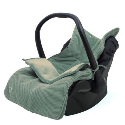 Jollein - Sac pour siège auto fleece BASIC KNIT 42x82 cm Ash Green