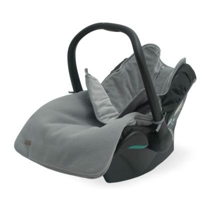 Jollein - Sac pour siège auto fleece BRICK VELVET 42x82 cm Velvet Storm Grey