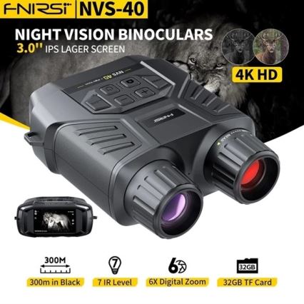 Jumelles à vision nocturne 6x25, batterie 4000 mAh