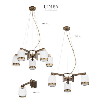 Jupiter 1062 - LN5 - Lustre suspension LINEA 5xE27/60W/230V