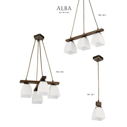 Jupiter 1107 - AB1 - Lustre suspension ALBA 1xE27/60W/230V