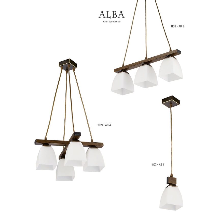Jupiter 1107 - AB1 - Lustre suspension ALBA 1xE27/60W/230V