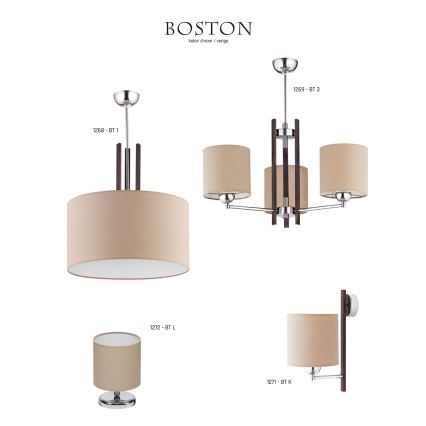 JUPITER 1271-BTK - Applique murale BOSTON 1xE27/60W