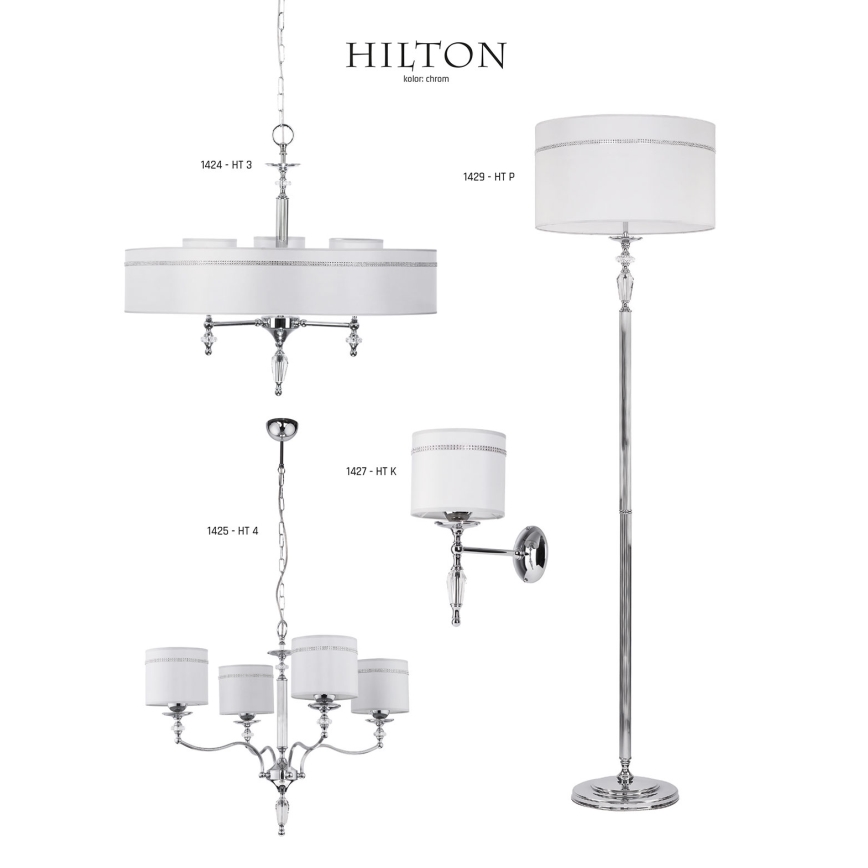 Jupiter 1424 - Suspension sur chaîne HILTON 3xE27/60W/230V