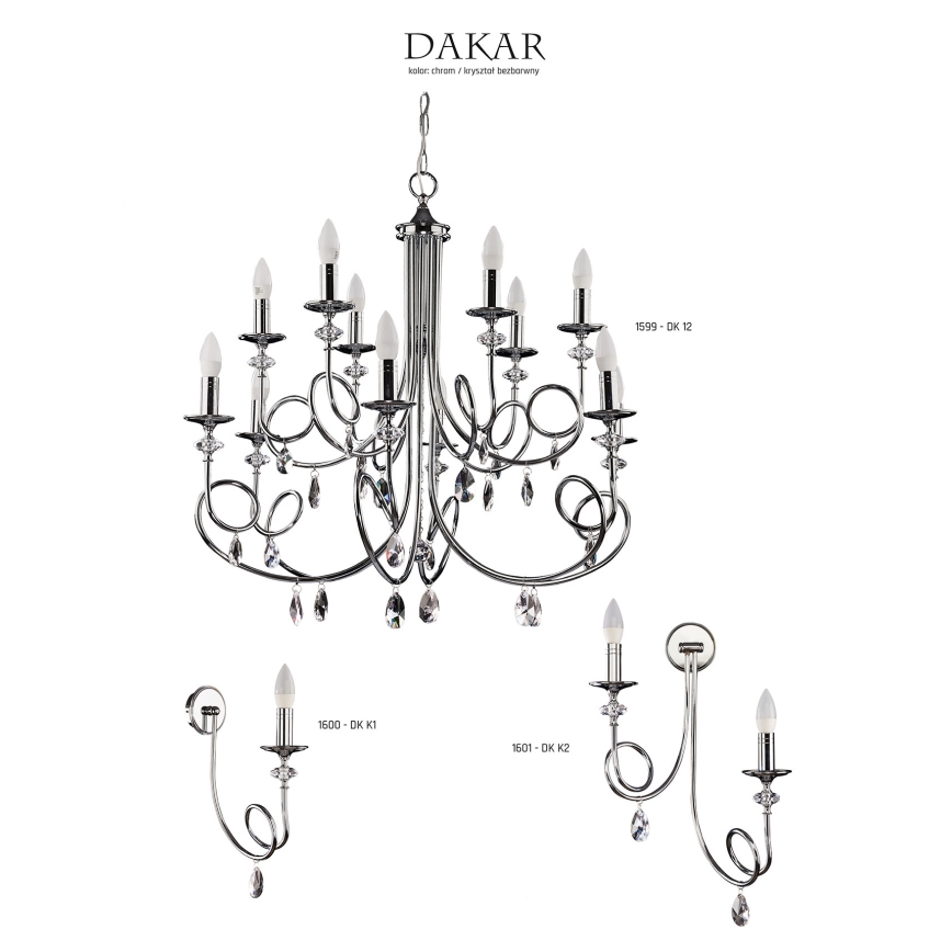 Jupiter 1600 - DK K1 CH - Applique murale DAKAR E14/40W