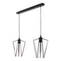 Jupiter 1643 - Suspension fil SAO 2xE27/60W/230V noire