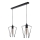 Jupiter 1643 - Suspension fil SAO 2xE27/60W/230V noire