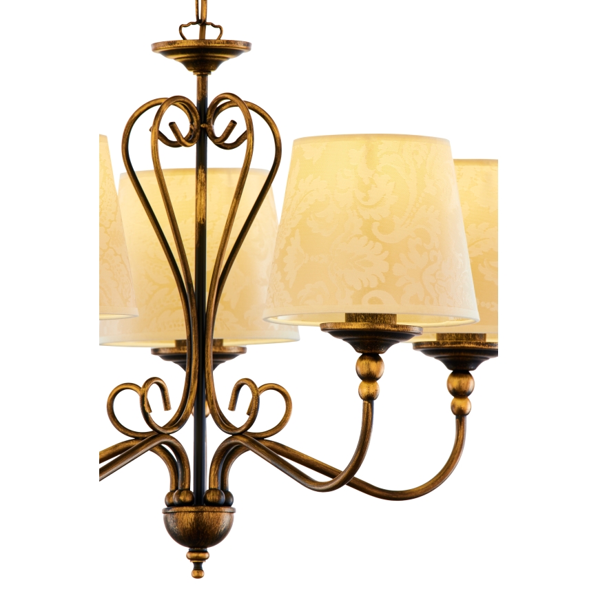 Jupiter 1751 - Suspension sur chaîne SOFIA 5xE27/60W/230V
