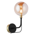 Jupiter 1887 - Applique murale ERIS 1xG9/14W/230V dorée/noire/beige fumée