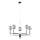 Jupiter 1888 - Suspension sur câble ERIS 5xG9/14W/230V chrome mat/noir/gris fumé