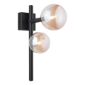 Jupiter 1906 - Applique murale NEPTUN 2xG9/14W/230V noir/beige fumé