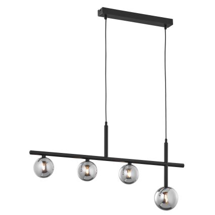 Jupiter 1908 - Lustre sur câble NEPTUN 4xG9/14W/230V noir/gris fumé