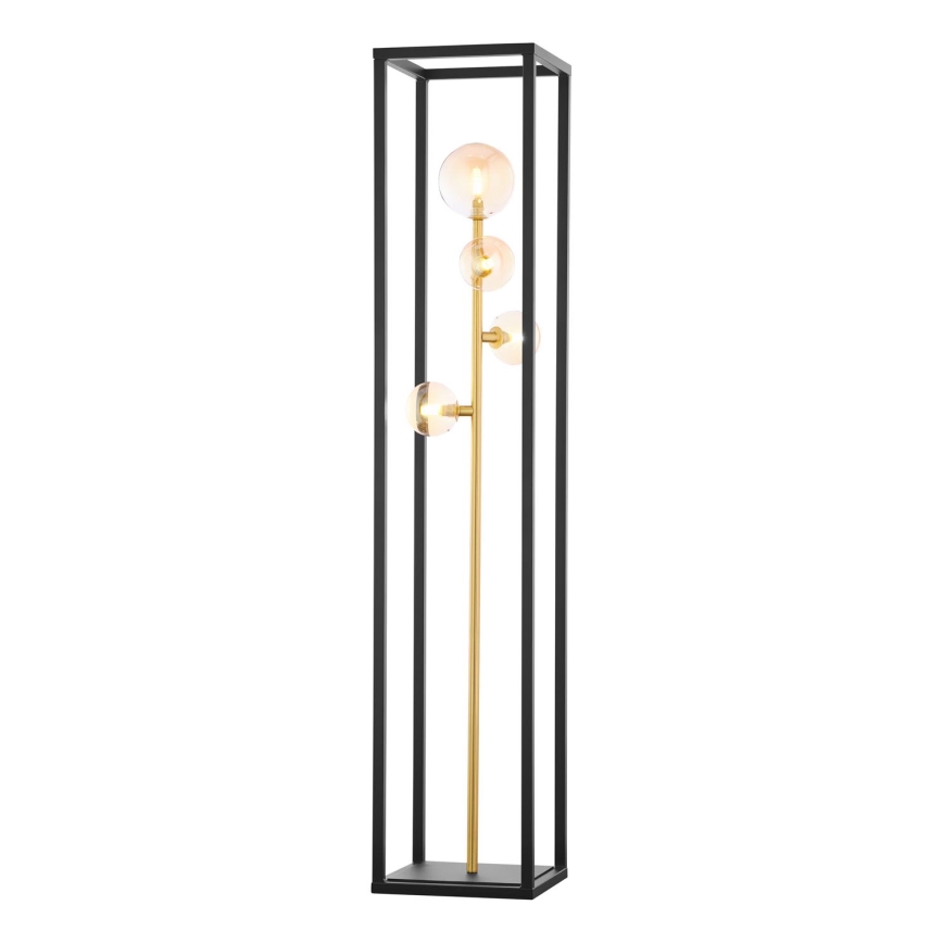 Jupiter 1911 - Lampadaire NEPTUN 4xG9/14W/230V doré/noir/beige fumé
