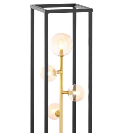 Jupiter 1911 - Lampadaire NEPTUN 4xG9/14W/230V doré/noir/beige fumé