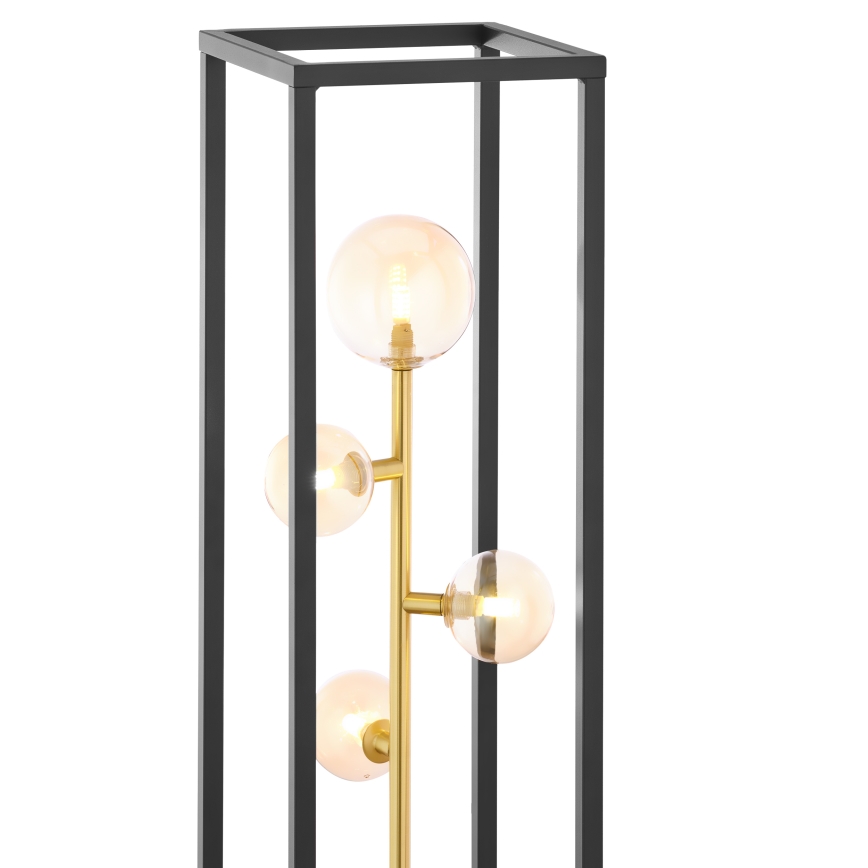 Jupiter 1911 - Lampadaire NEPTUN 4xG9/14W/230V doré/noir/beige fumé