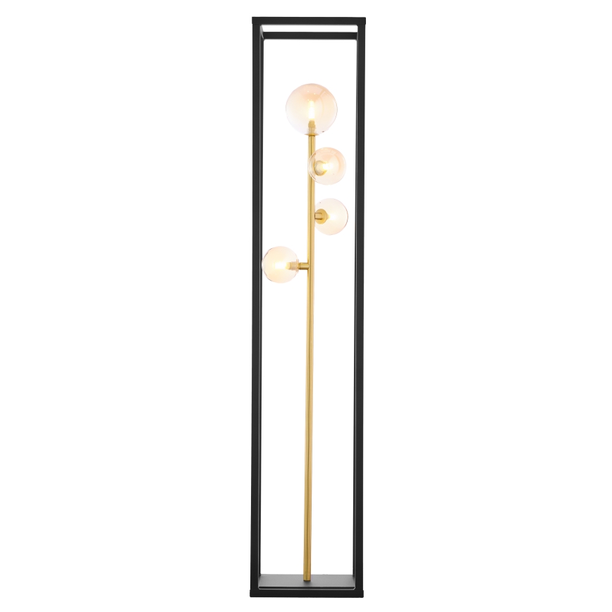 Jupiter 1911 - Lampadaire NEPTUN 4xG9/14W/230V doré/noir/beige fumé