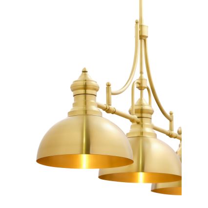 Jupiter 1915 - Suspension sur tige PLATINO 3xE27/60W/230V laiton