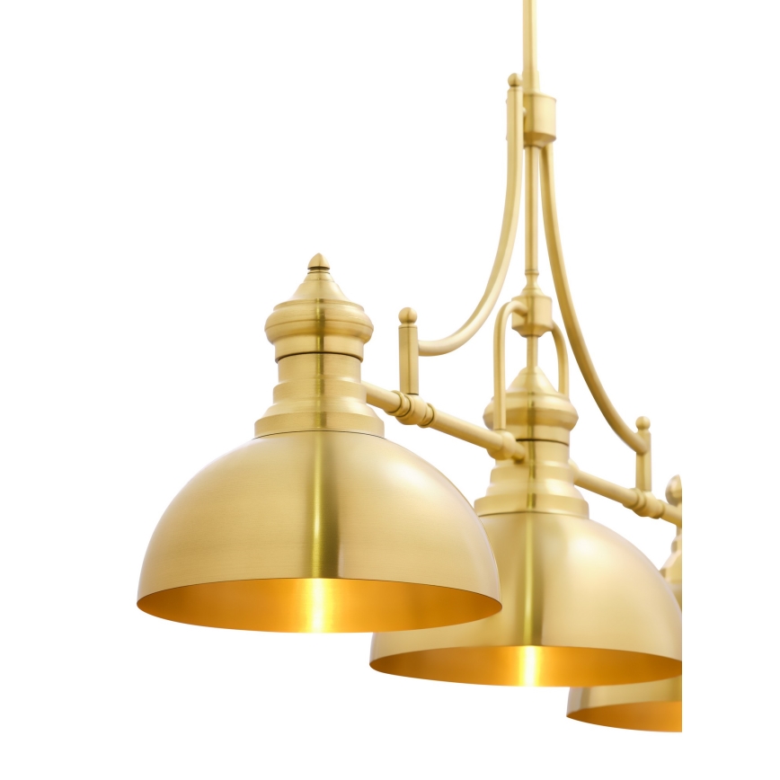 Jupiter 1915 - Suspension sur tige PLATINO 3xE27/60W/230V laiton