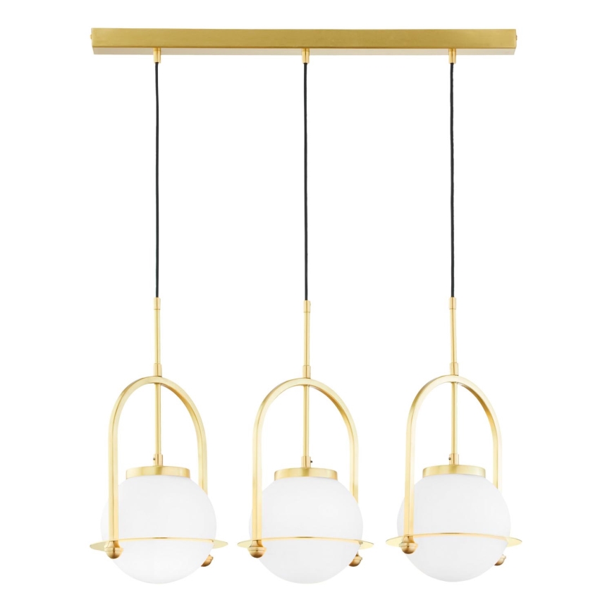 Jupiter 1917 - Suspension sur câble ROSSO 3xE27/15W/230V dorée