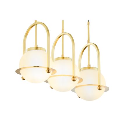 Jupiter 1917 - Suspension sur câble ROSSO 3xE27/15W/230V dorée