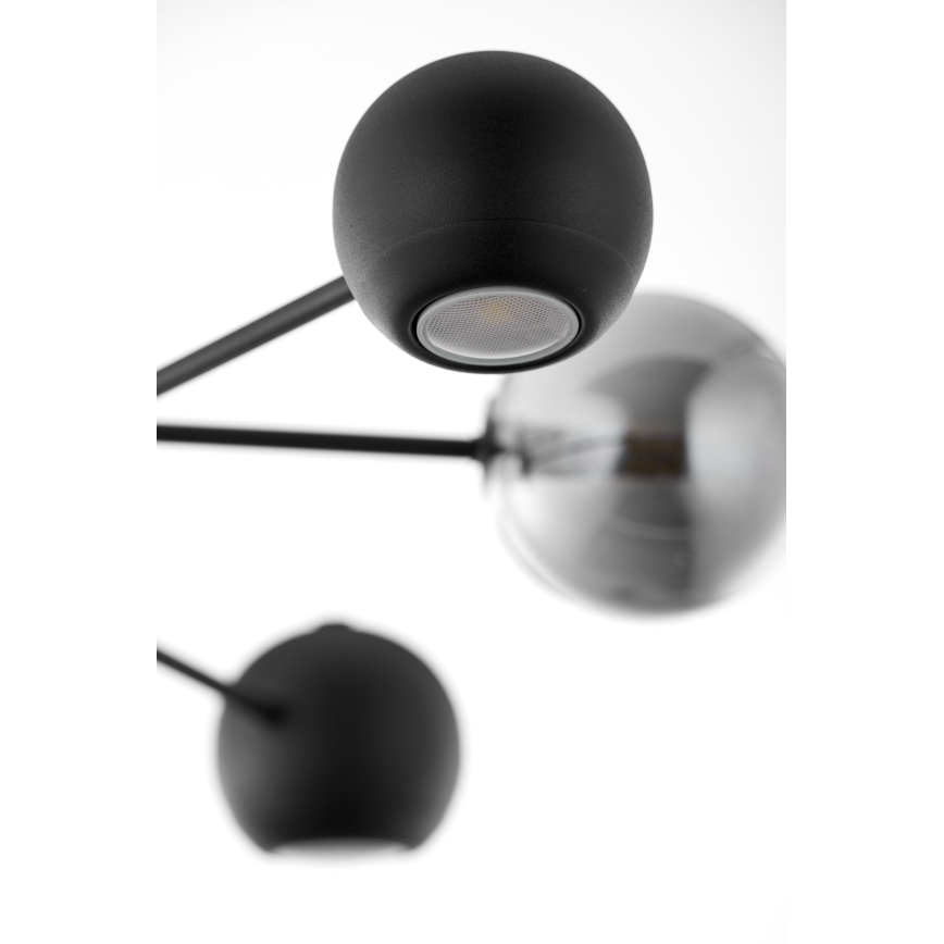 Jupiter 1974 - Suspension-barre MOKA 3xGU10/10W/230V + 3xG9/10W/230V noir/chrome brillant