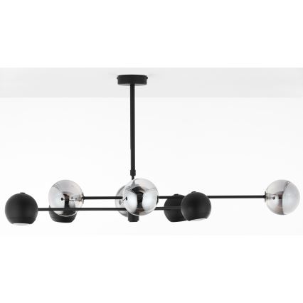 Jupiter 1975 - Suspension-barre MOKA 4xGU10/10W/230V + 4xG9/10W/230V noir/chrome