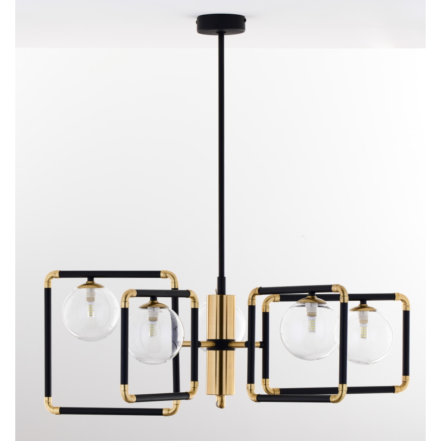 Jupiter 1985 - Suspension-barre IBRA 5xG9/10W/230V noir/doré