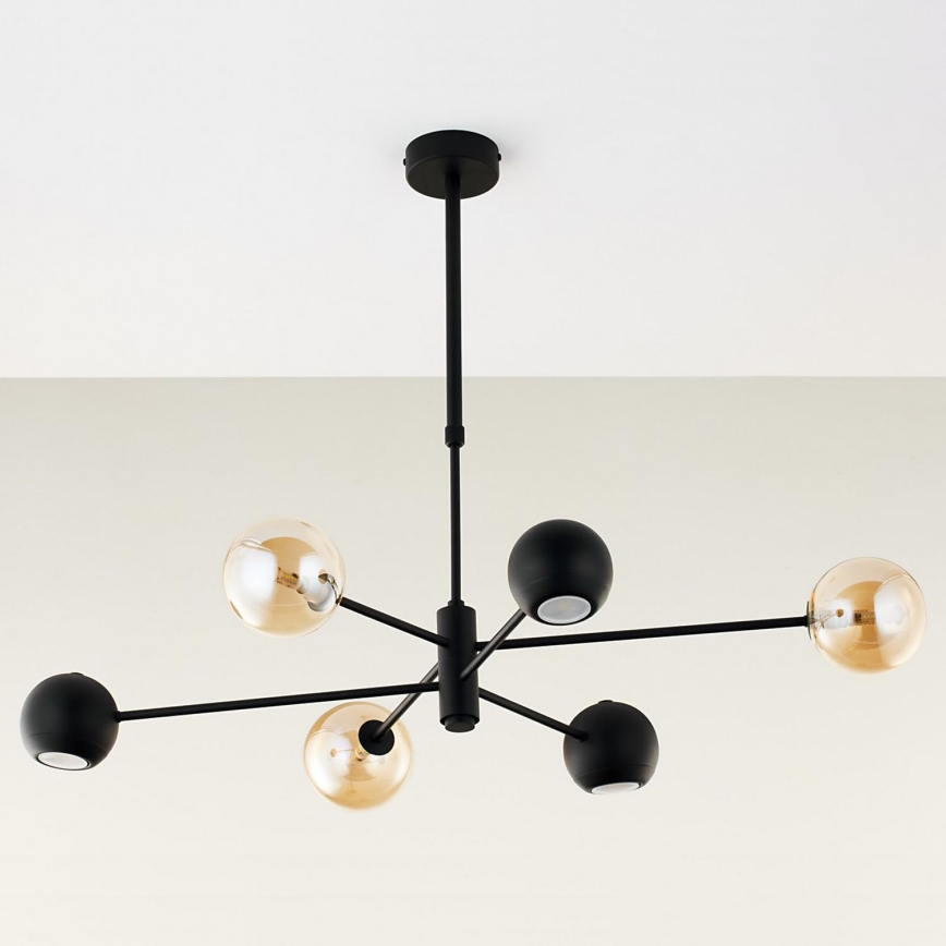 Jupiter 1993 - Suspension-barre MOKA 3xGU10/10W/230V + 3xG9/10W/230V noir/beige