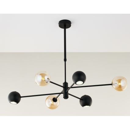 Jupiter 1993 - Suspension-barre MOKA 3xGU10/10W/230V + 3xG9/10W/230V noir/beige