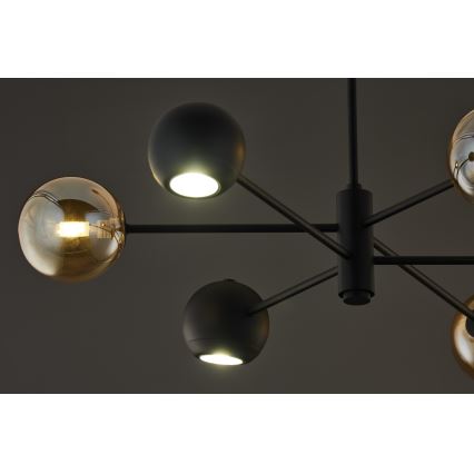 Jupiter 1993 - Suspension-barre MOKA 3xGU10/10W/230V + 3xG9/10W/230V noir/beige