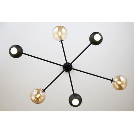 Jupiter 1993 - Suspension-barre MOKA 3xGU10/10W/230V + 3xG9/10W/230V noir/beige