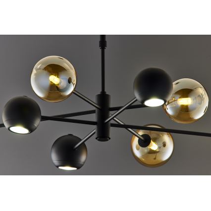 Jupiter 1994 - Suspension-barre MOKA 4xGU10/10W/230V + 4xG9/10W/230V noir/beige