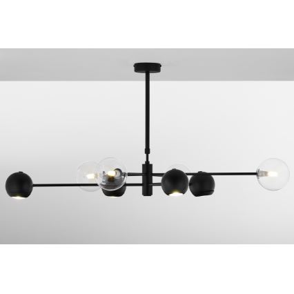 Jupiter 1996 - Suspension-barre MOKA 4xGU10/10W/230V + 4xG9/10W/230V noir/transparent