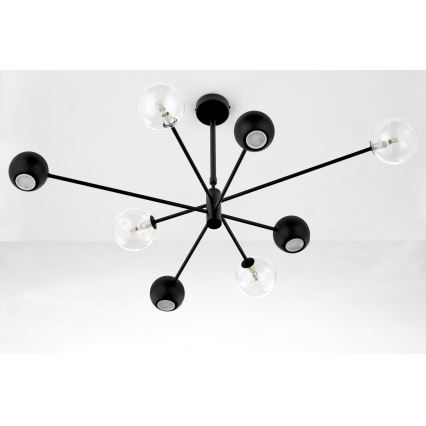 Jupiter 1996 - Suspension-barre MOKA 4xGU10/10W/230V + 4xG9/10W/230V noir/transparent