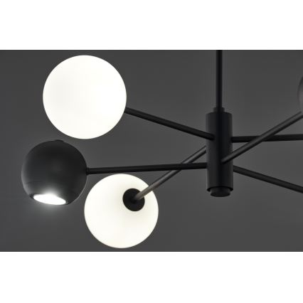 Jupiter 1997 - Suspension-barre MOKA 3xGU10/10W/230V + 3xG9/10W/230V noir/blanc