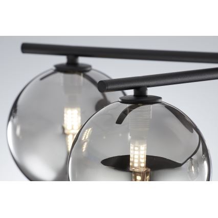 Jupiter 2048 - Plafonnier PRATO 5xG9/14W/230V noir/gris fumé