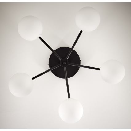 Jupiter 2049 - Plafonnier PRATO 5xG9/14W/230V noir/blanc