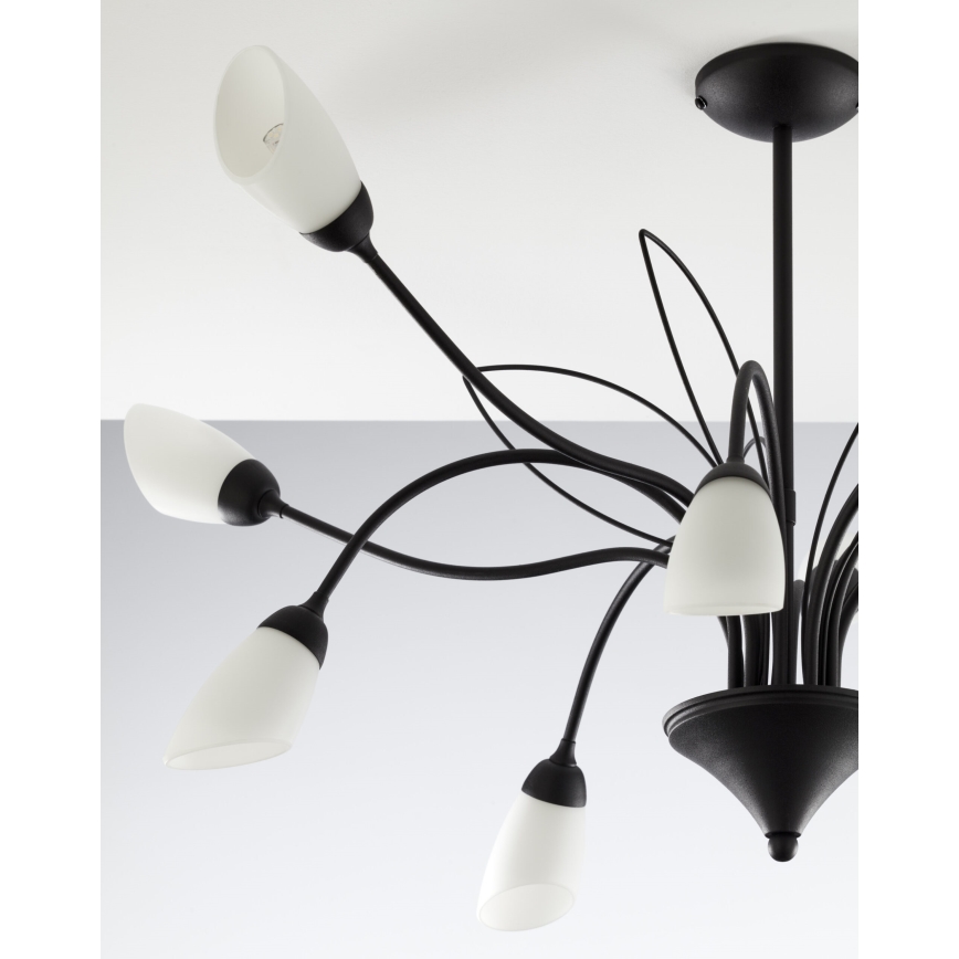 Jupiter 2056 - Lustre sur tige GLORIOSA 10xG9/14W/230V noir