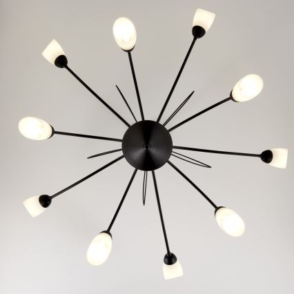 Jupiter 2056 - Lustre sur tige GLORIOSA 10xG9/14W/230V noir